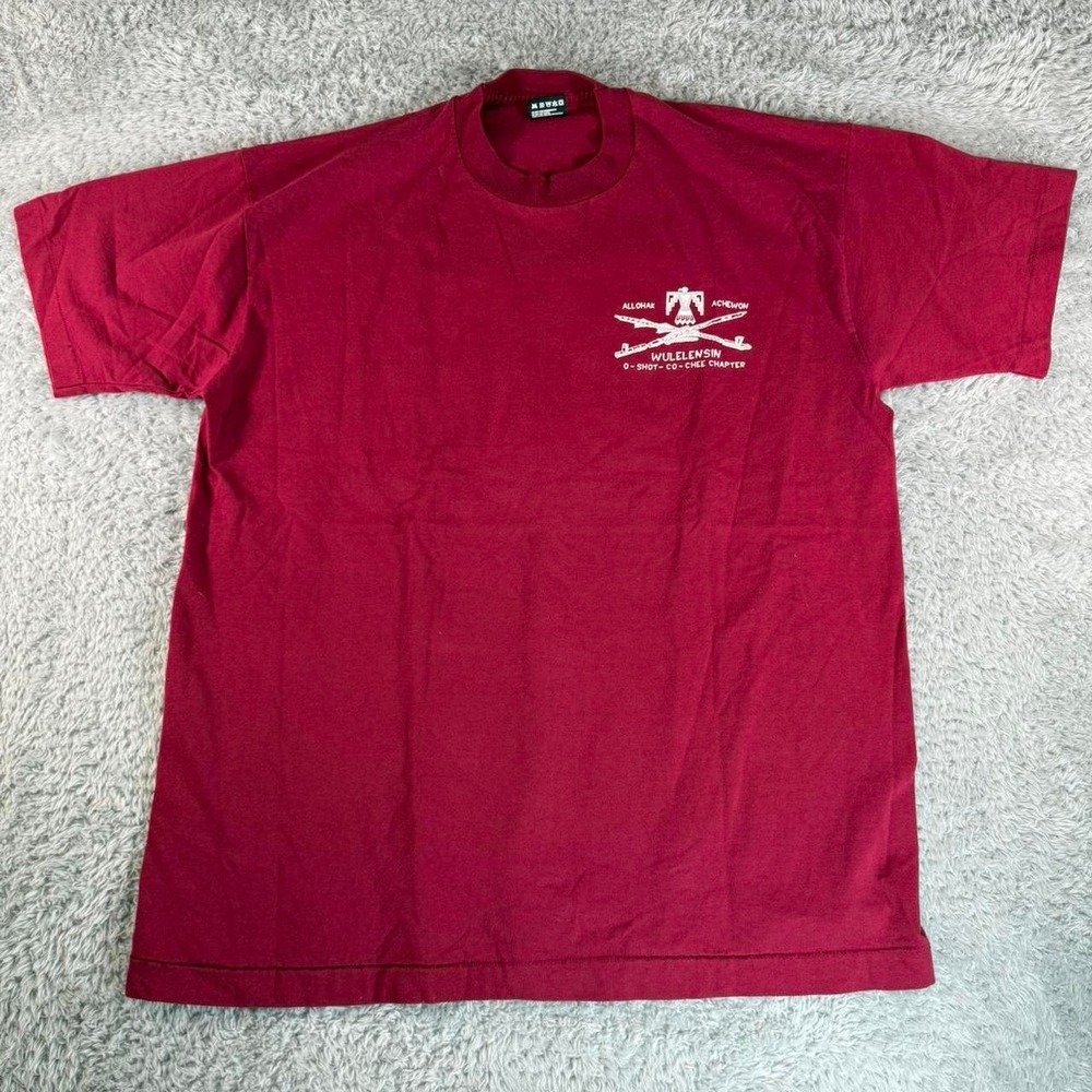 Vintage 90s Native American Indian red T-shirt Size XL‎